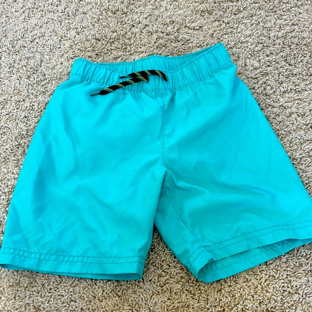 Old Navy Boys 5T turquoise swim trunks